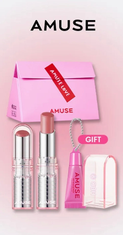 AMUSE Bálsamo Labial Edición Especial con Mini Bálsamo llavero  y Estuche
